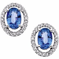 Orecchini Comete Donna in Oro bianco Zaffiro ORB620